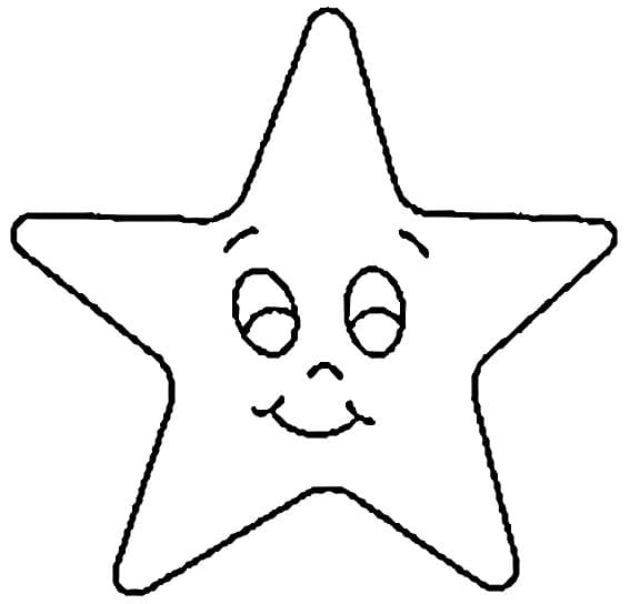 Zdarma Tisknutelná Hvězda omalovánka