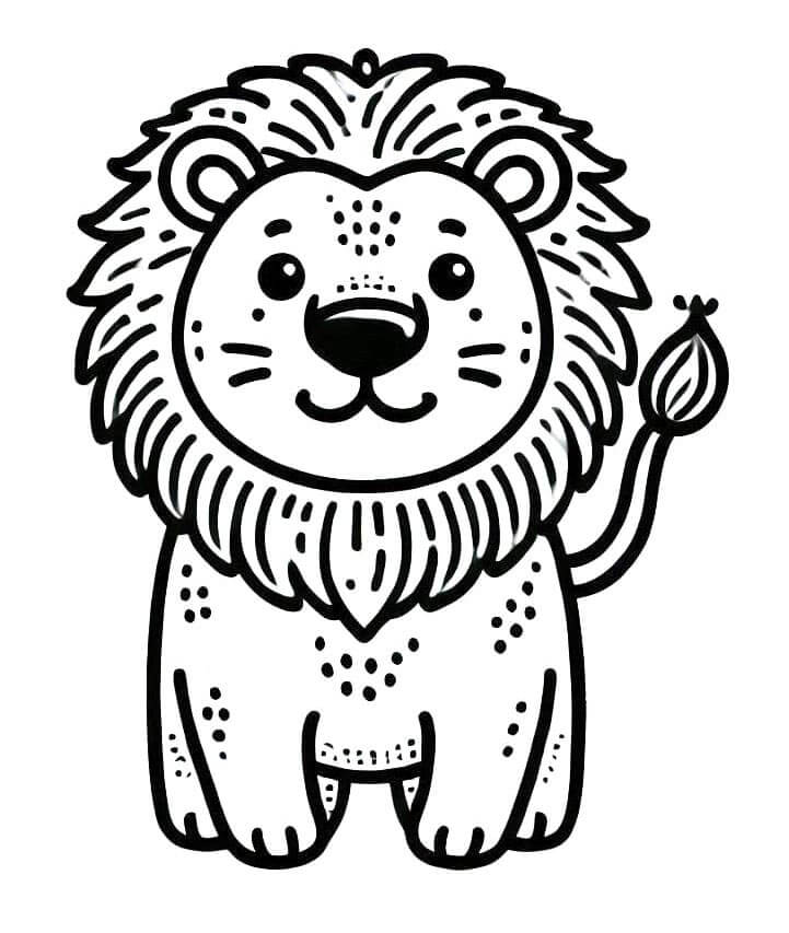 Zdarma Tisknutelná Lev omalovánka