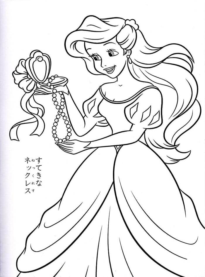 Zdarma Tisknutelná Malá mořská víla omalovánka