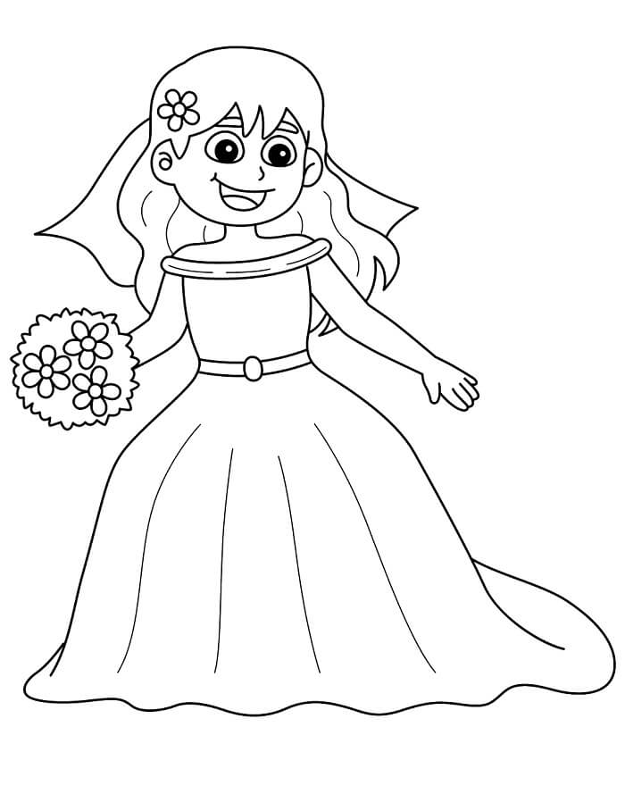 Zdarma Tisknutelná Svatba omalovánka