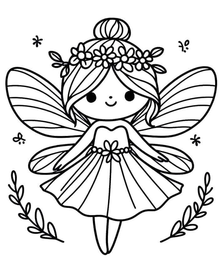 Zdarma Tisknutelná Víla omalovánka