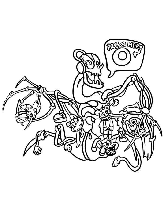 Zdarma Tisknutelné Poppy Playtime omalovánka