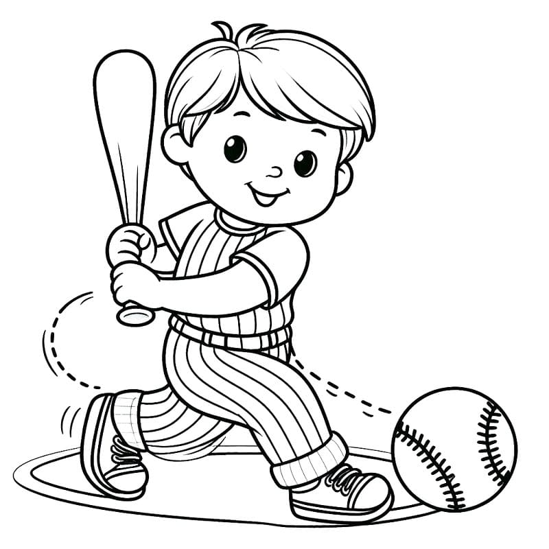 Baseball omalovánky