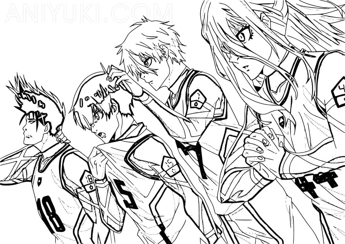 Zdarma Tisknutelný Blue Lock omalovánka