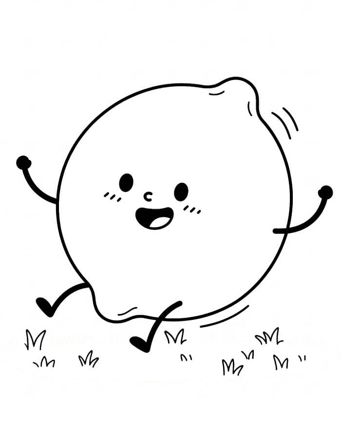 Zdarma Tisknutelný Citrón omalovánka