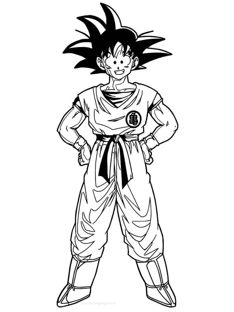 Zdarma Tisknutelný Goku omalovánka