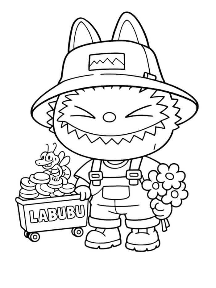 Zdarma Tisknutelný Labubu omalovánka