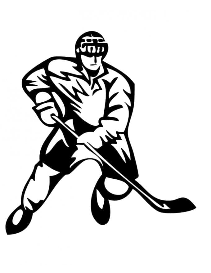 Zdarma Tisknutelný Lední hokej omalovánka
