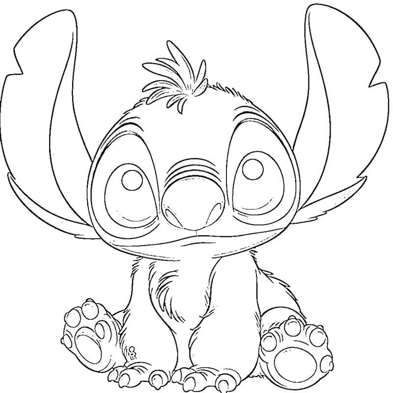 Zdarma Tisknutelný Lilo a Stitch omalovánka