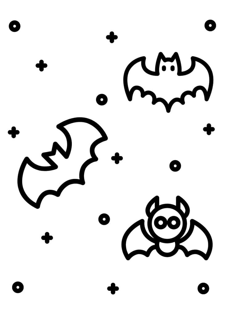 Zdarma Tisknutelný Netopýr omalovánka