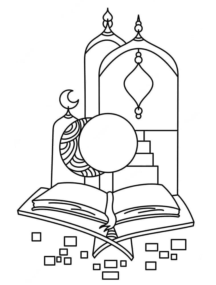 Zdarma Tisknutelný Ramadán omalovánka