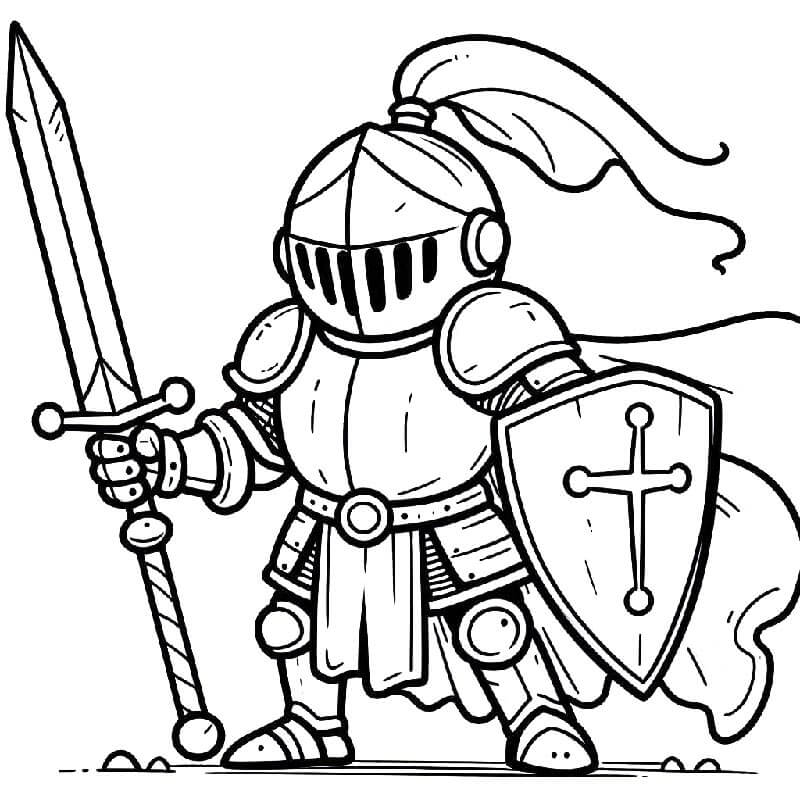 Rytíř omalovánky
