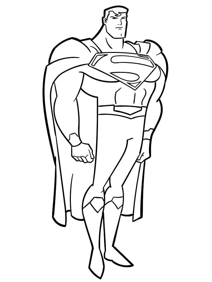 Zdarma Tisknutelný Superman omalovánka