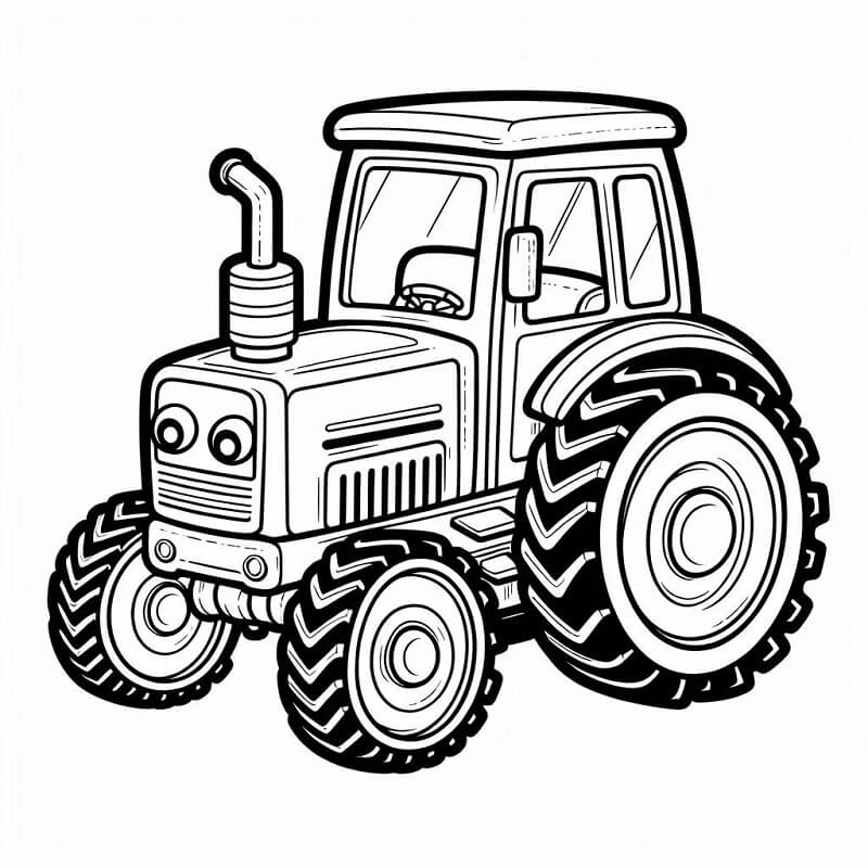 Zdarma Traktor Vymalovatelné omalovánka
