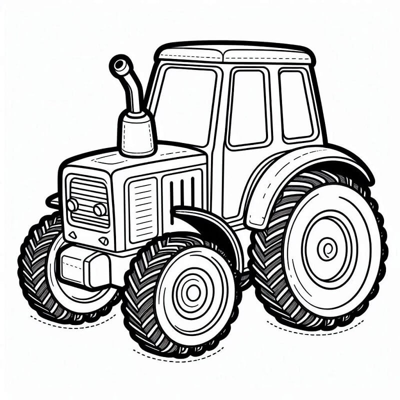 Zdarma Traktor pro Malé Děti omalovánka