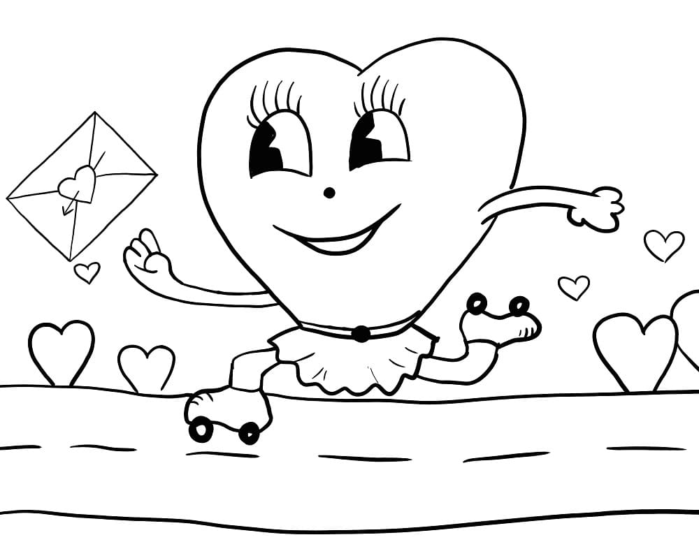 Zdarma Valentýn pro Malé Děti omalovánka