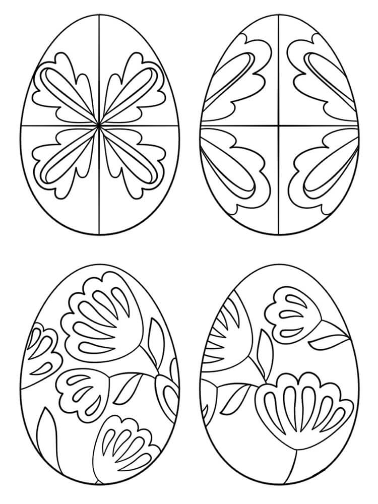 Velikonoční Vajíčka omalovánky