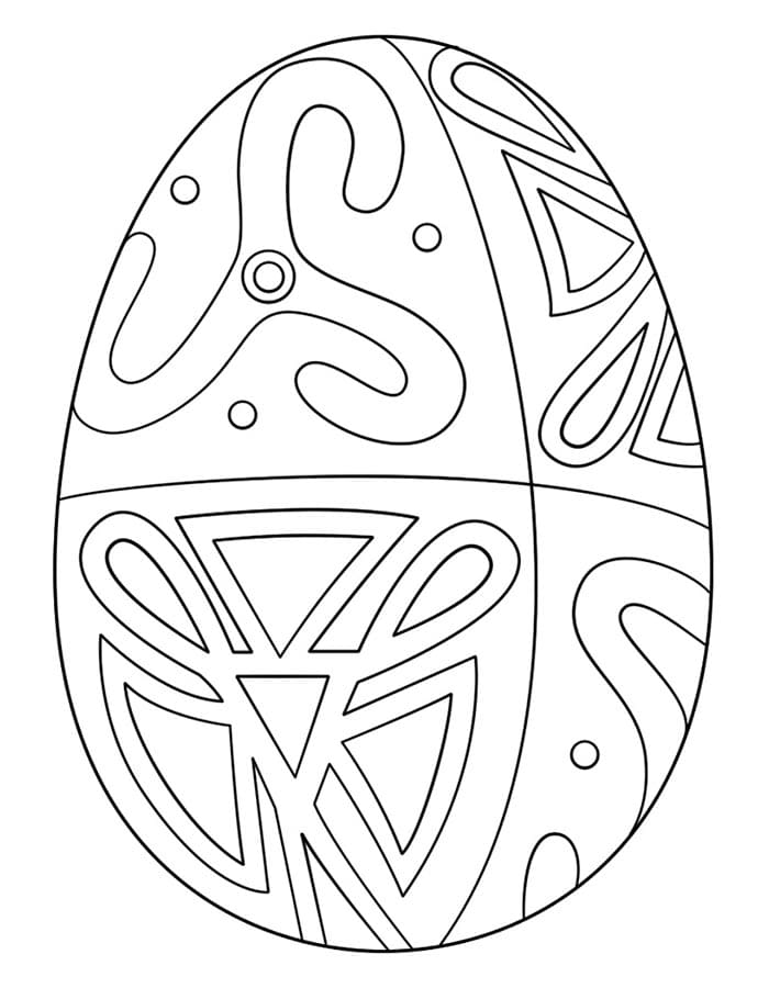 Zdarma Velikonoční vajíčko k Tisku pro Děti omalovánka