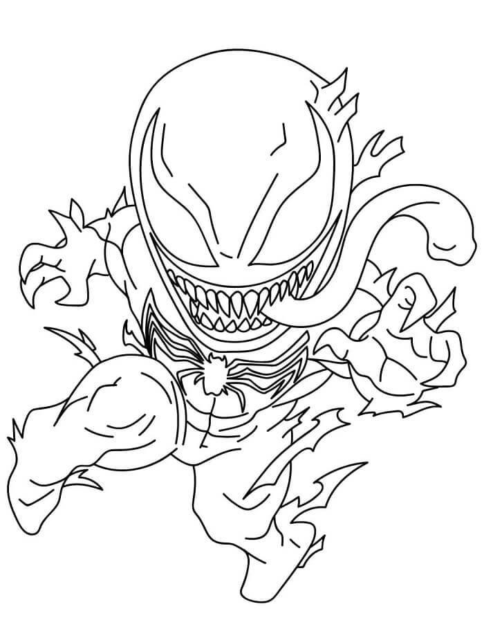 Zdarma Venom k Tisku pro Děti omalovánka