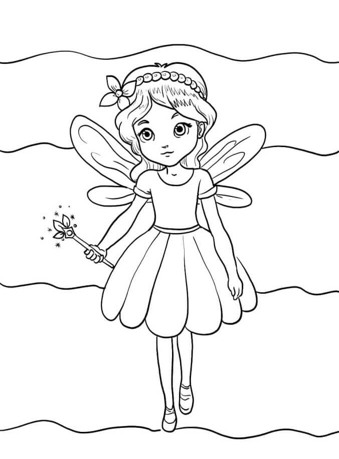 Zdarma Víla Vymalovatelné omalovánka
