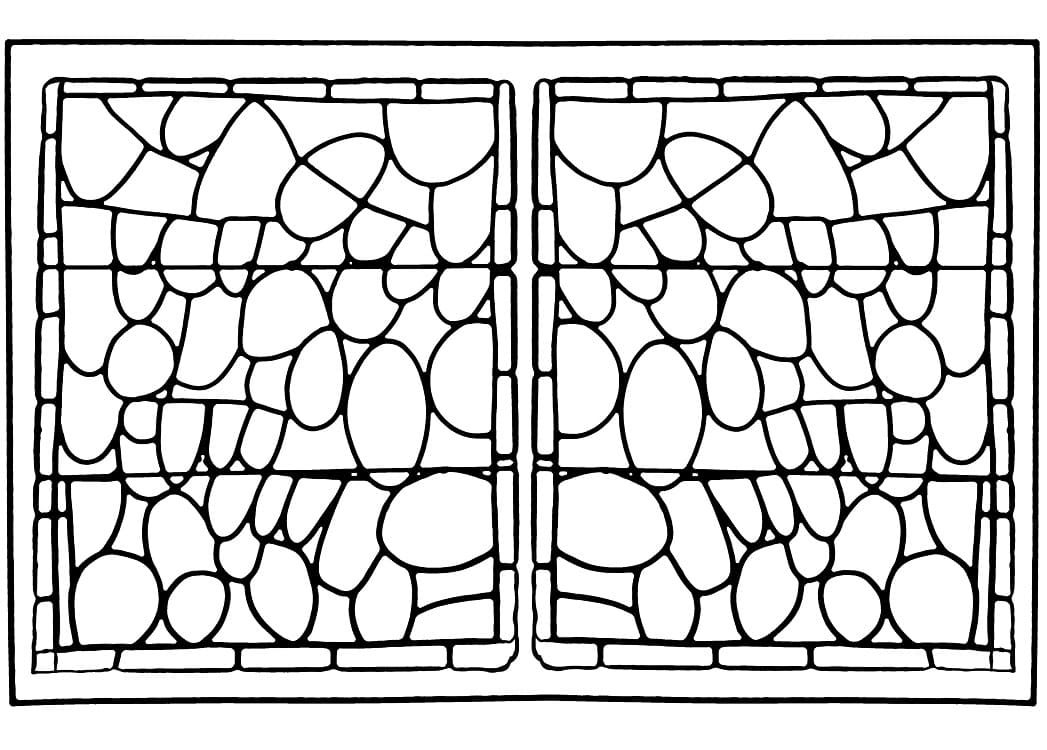 Zdarma Vitráž k Tisku pro Dospělé omalovánka
