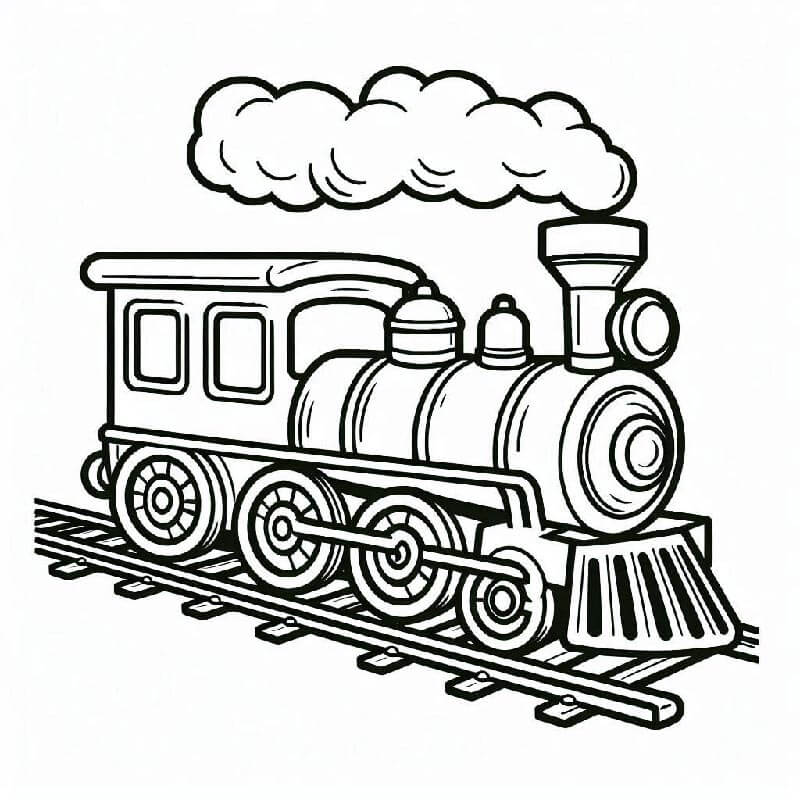 Zdarma Vlak k Tisku pro Děti omalovánka