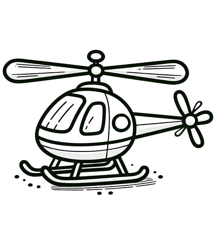 Vrtulník omalovánky