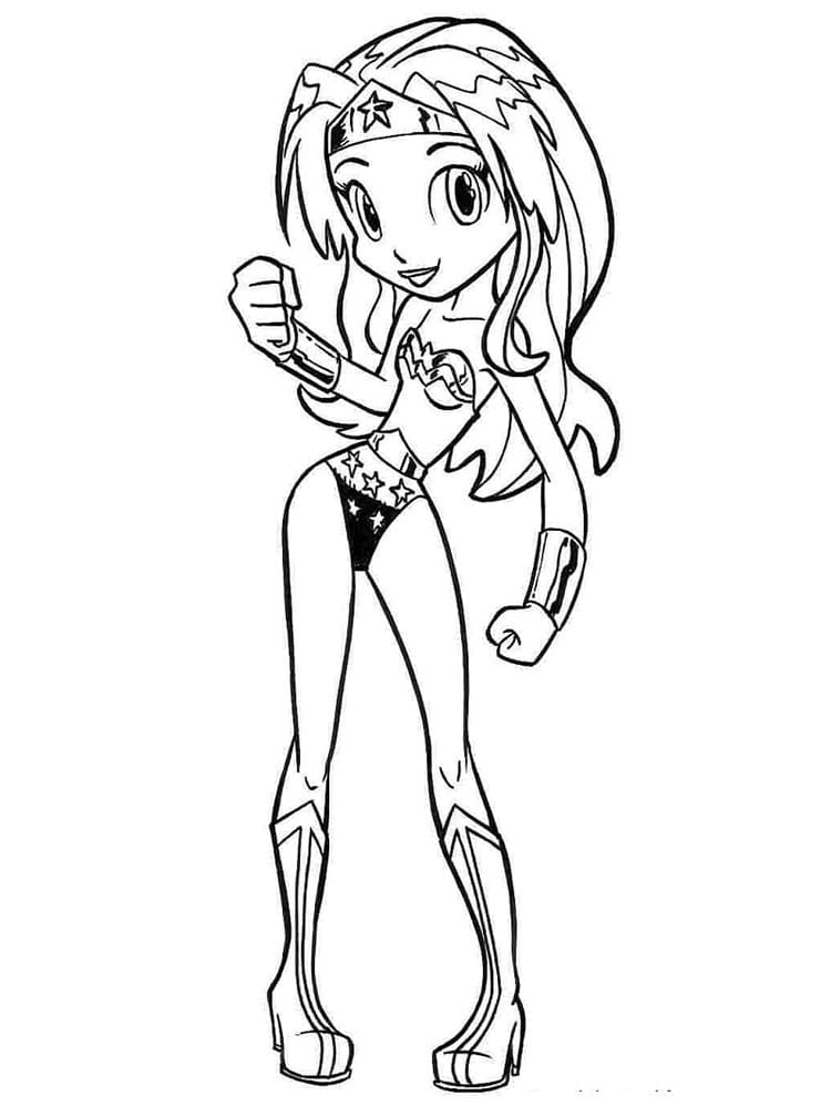 Zdarma Wonder Woman Obrázek omalovánka