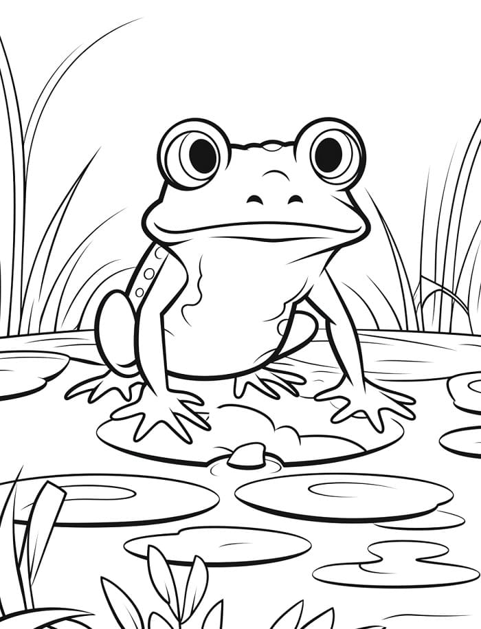 Žáby omalovánky