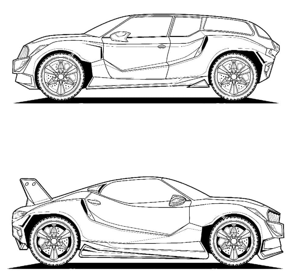 Zdarma Závodní Auto k Tisku pro Děti omalovánka