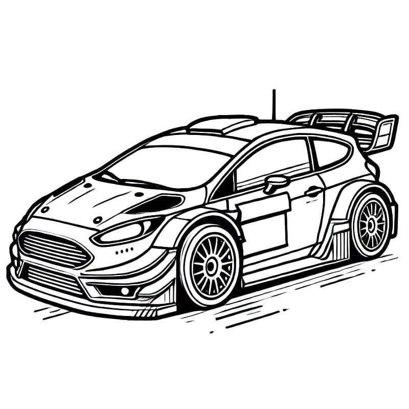 Zdarma Závodní Auto pro Malé Děti omalovánka