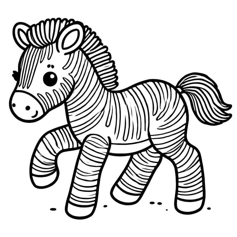 Zdarma Zebra pro Malé Děti omalovánka