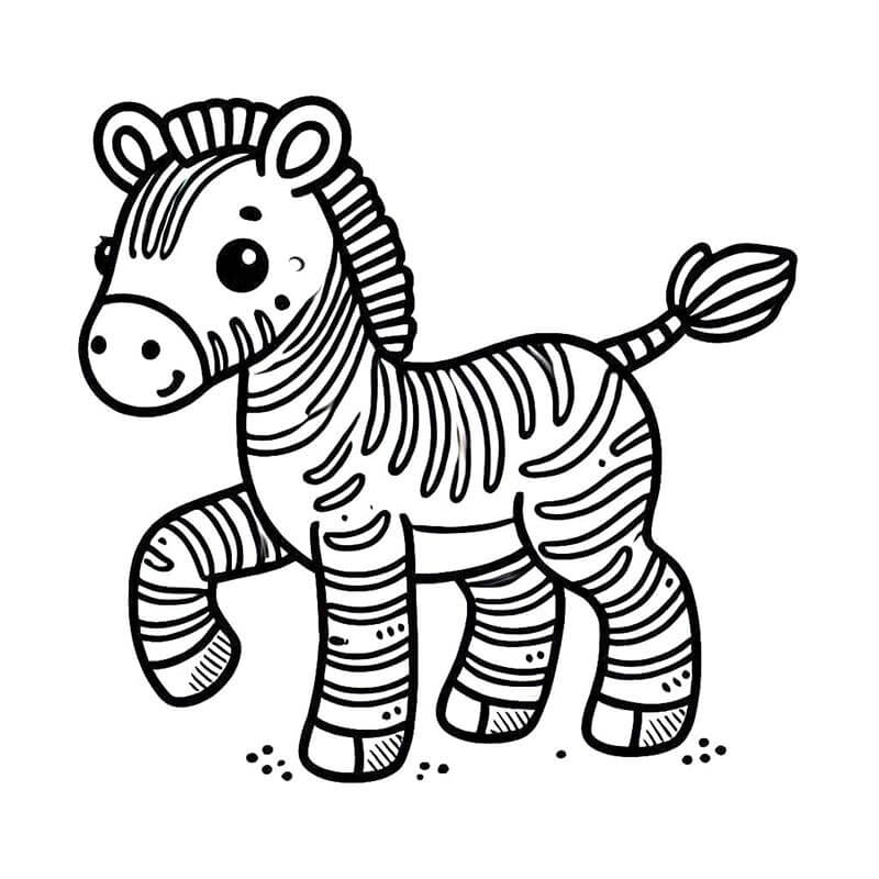 Zebra k Vymalování omalovánka