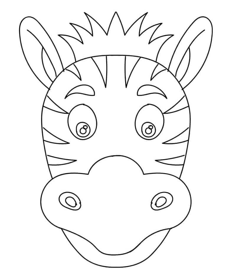 Zebra pro 3leté Děti omalovánka