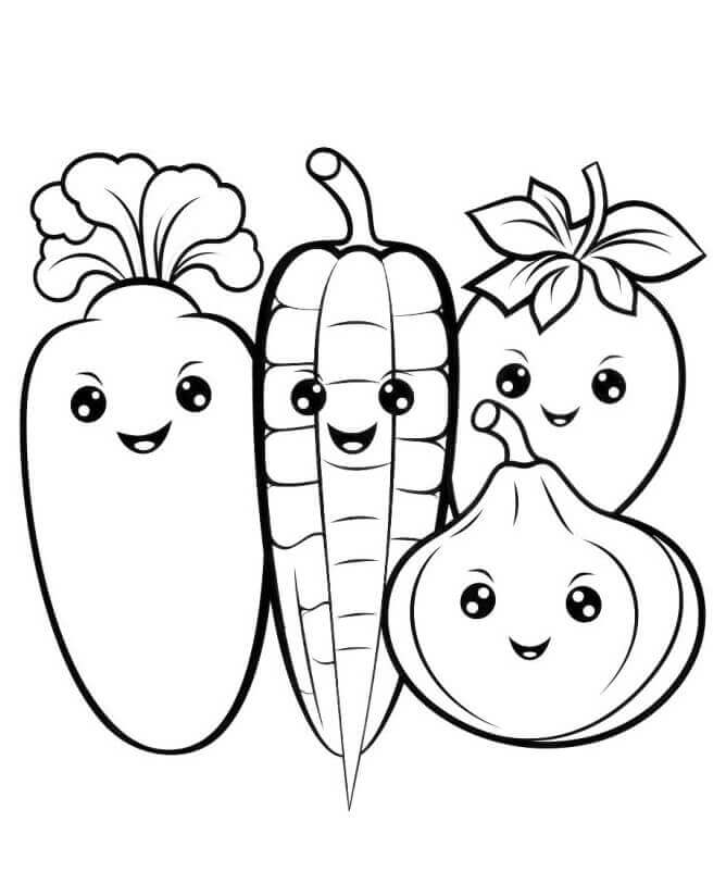 Zelenina (1) omalovánka