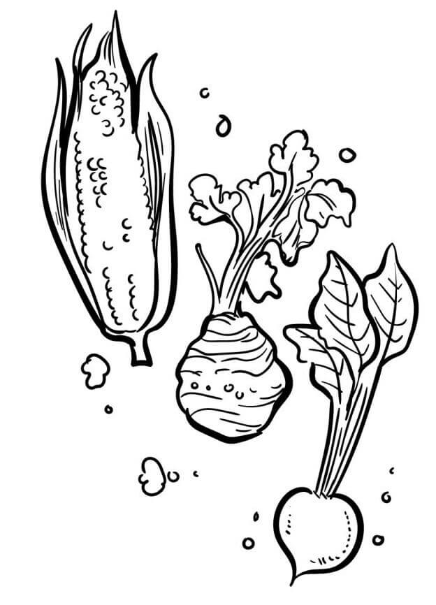 Zelenina (4) omalovánka