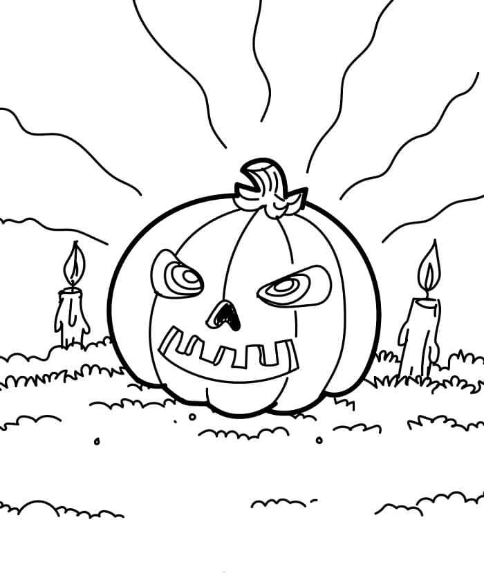 Zelenina Dýně omalovánka