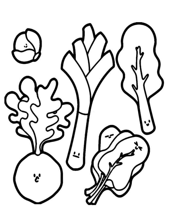 Zelenina Tisknutelná pro Děti omalovánka