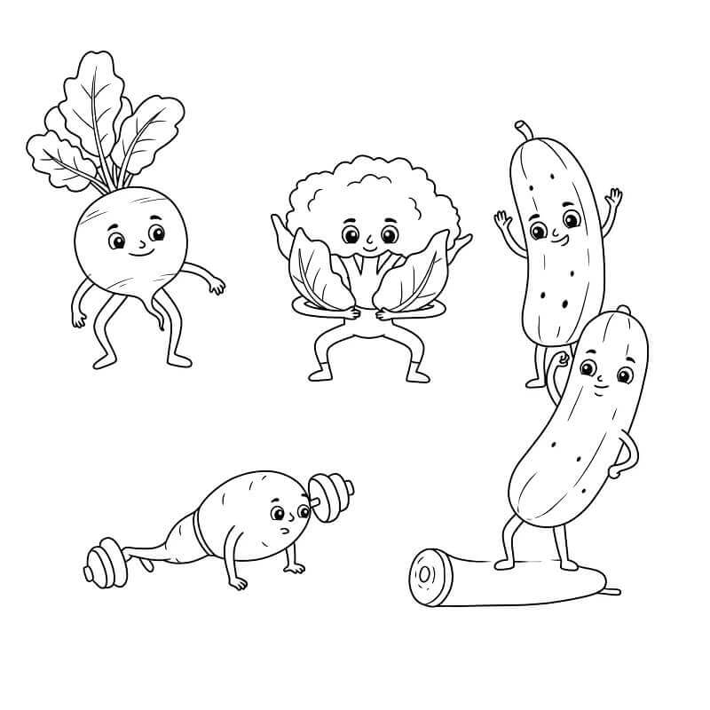 Zelenina Zdarma Tisknutelná omalovánka
