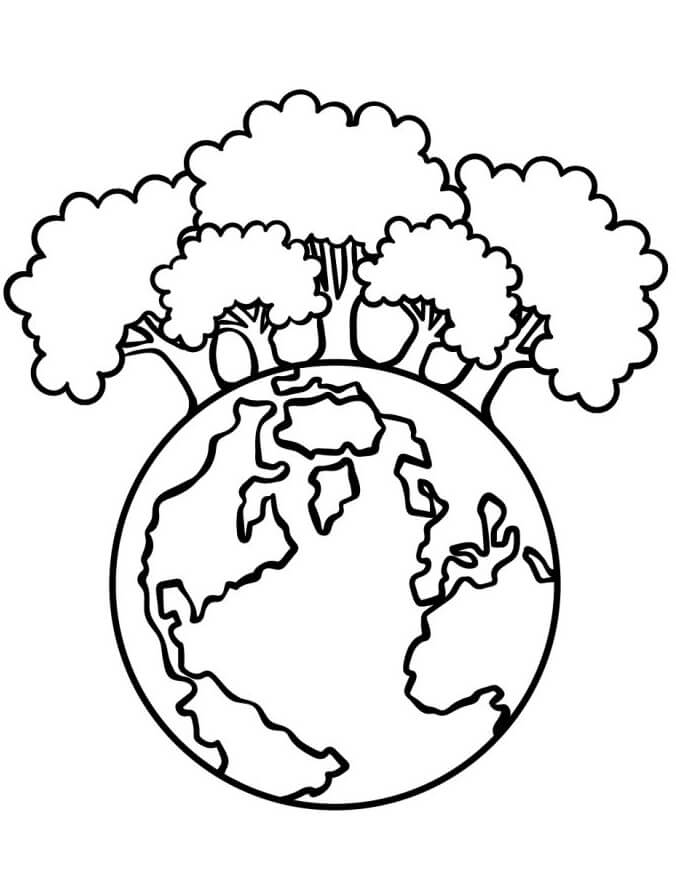 Země Tisknutelná Zdarma omalovánka
