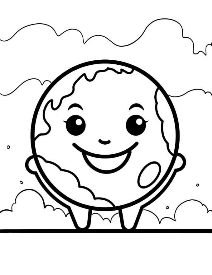 Země Tisknutelná pro Děti omalovánka