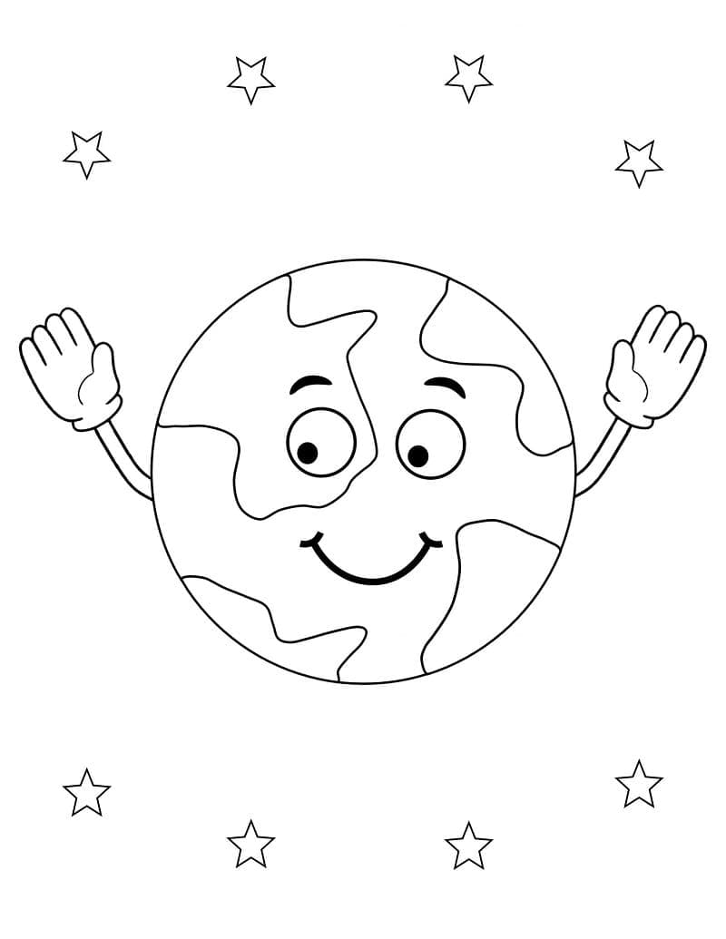 Země Zdarma Vymalovatelné Obrázek omalovánka