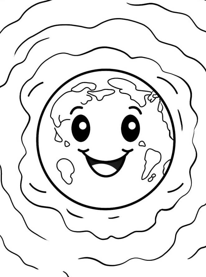 Země k Tisku omalovánka