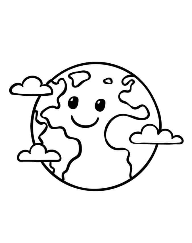 Země pro 2leté Děti omalovánka