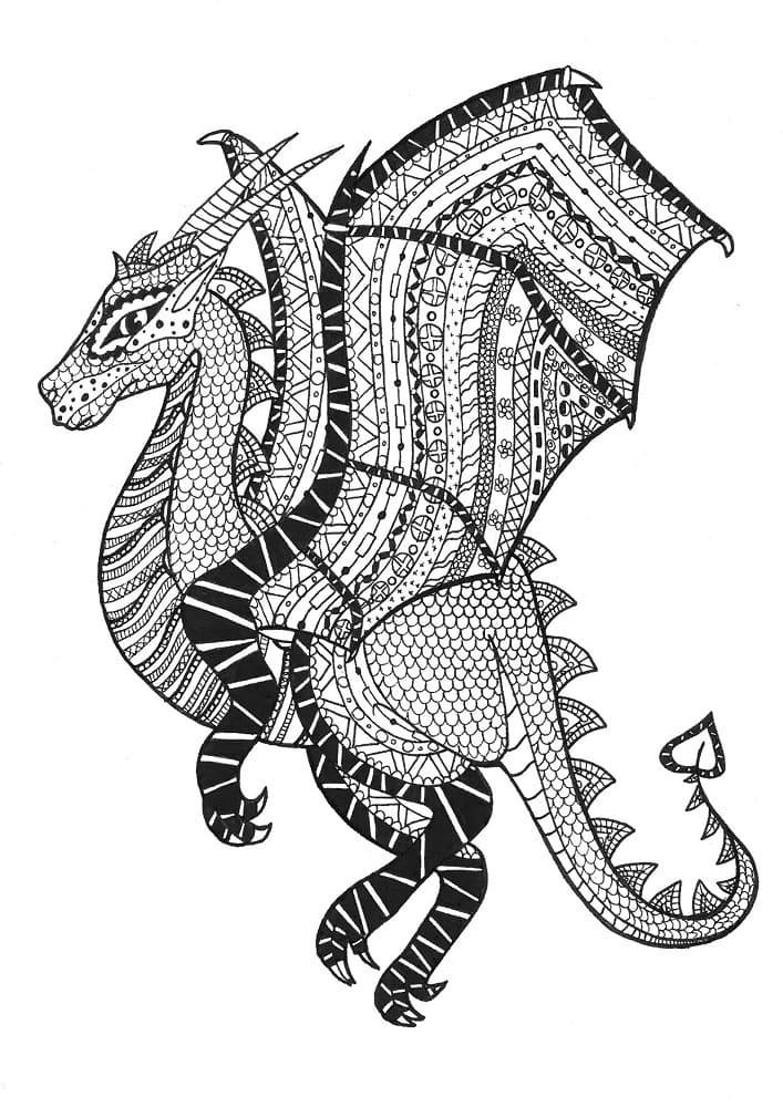 Zentangle Zdarma Vymalovatelné Obrázek omalovánka