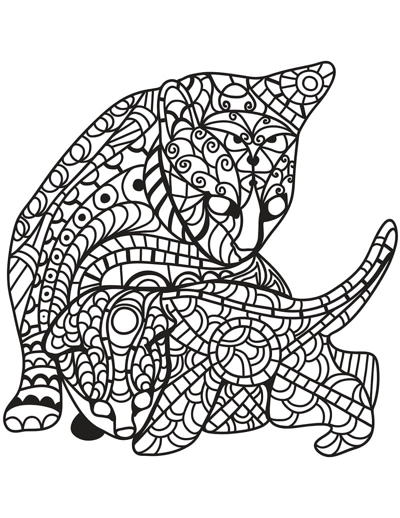 Zentangle k Vymalování omalovánka