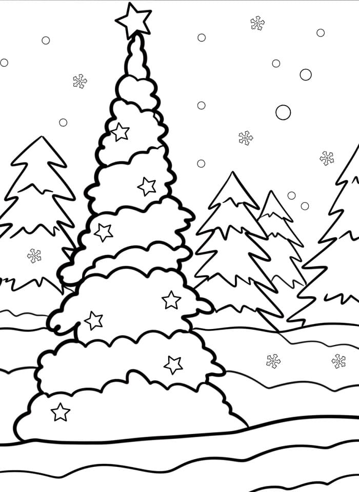 Zima pro 2leté Děti omalovánka