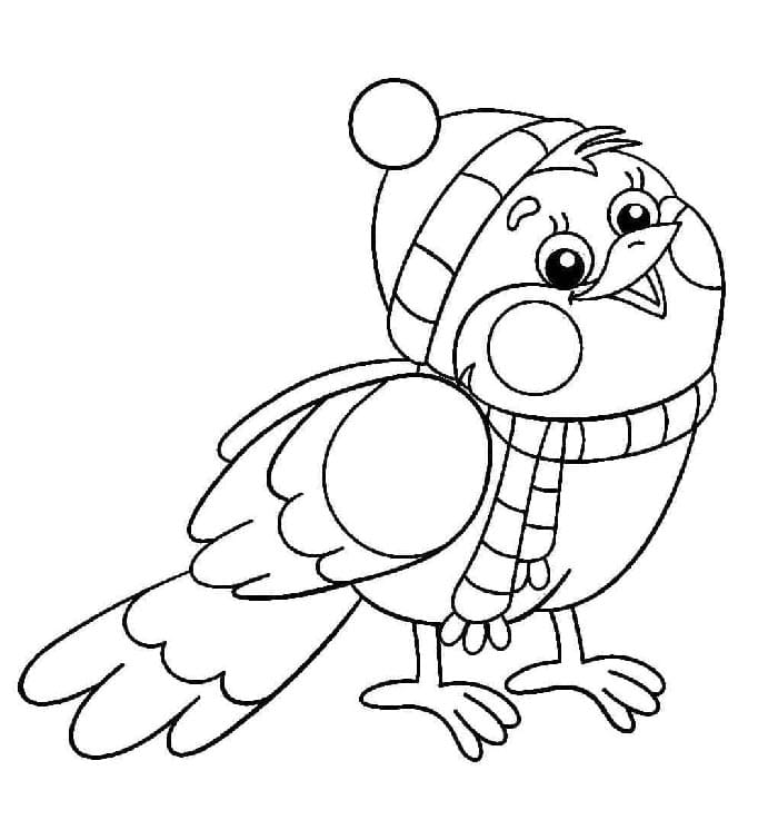 Zima pro 4leté Děti omalovánka