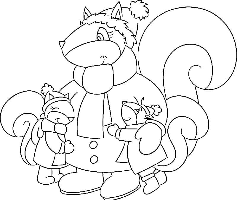 Zimní sezóna omalovánka