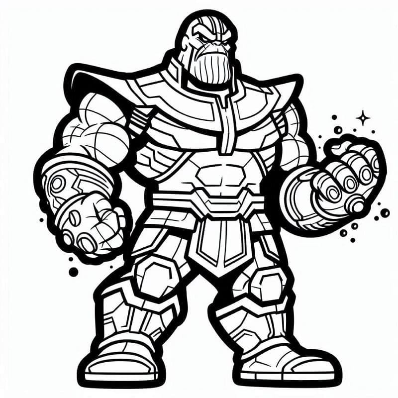 Zlý Thanos omalovánka